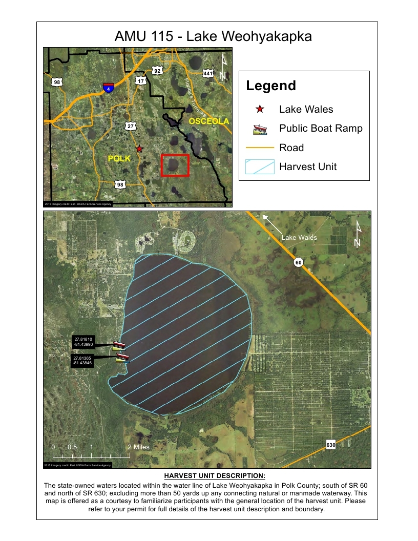 lake weohyakapka alligator harvest map